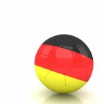 Germany Soccer Ball On White Background Stock Photo