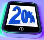 20 On Smartphone Showing Special Promotions And Offers Stock Photo