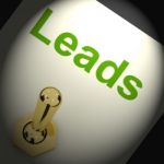 Leads Switch Means Lead Generation Or Sales Stock Photo