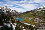 Small Town In Engelberg Stock Photo