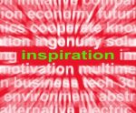 Inspiration Word Shows New And Original Ideas Stock Photo