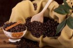 Beans Of Coffee On A Bowl Stock Photo