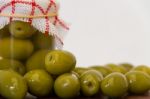 Artisanal Preparation Of Healthy Pickles Of Green Olives Stock Photo