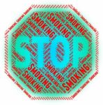 Stop Smoking Means Lung Cancer And Addict Stock Photo