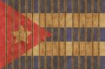 Wooden Cuban Flag Stock Photo