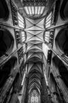 The Roof Of Cologne Cathedral With All The Main Archs Stock Photo