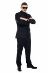 Security Officer Arms Crossed Stock Photo