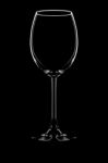 Wine Glass On Black Background Stock Photo