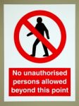 No Unauthorised Persons Sign Stock Photo