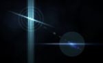 Abstract Of Lighting For Background. Digital Lens Flare In Dark Background Stock Photo