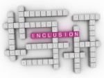 3d Inclusion Concept Word Cloud Stock Photo