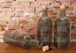 Vintage Glass Bottles Stock Photo