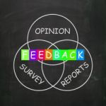 Feedback Gives Reports And Surveys Of Opinions Stock Photo