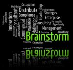 Brainstorm Word Indicates Put Heads Together And Analyze Stock Photo