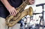 Saxophone Player Stock Photo