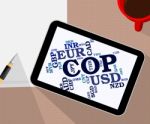 Cop Currency Represents Exchange Rate And Coin Stock Photo