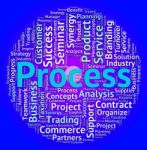 Process Word Means System Proceeding And Task Stock Photo
