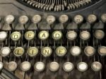 Typewriter With Deadline Text Stock Photo