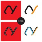 N- Company Symbol.n-letter Abstract Logo Design. Illustrat Stock Photo