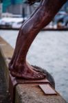 Rusty Statue Feet Stock Photo