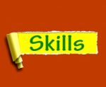 Skills Word Shows Training And Learning On Web Stock Photo