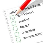 Customer Service Survey Form Stock Photo