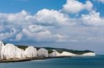 Seaford, Sussex/uk - June 12 : Storm Brewing Over The Seven Sist Stock Photo
