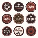 Vintage Coffee Badges And Labels Stock Photo