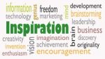 Inspiration Word Cloud Concept On White Background - Illustration Stock Photo