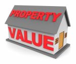 Property Value Shows Current Prices And Cost 3d Rendering Stock Photo