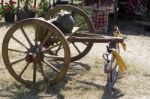 Old Wooden Wheel Stock Photo