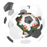 Algeria Soccer Ball Isolated White Background Stock Photo