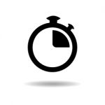 Stopwatch Running Icon  Illustration Eps10 On White Background Stock Photo