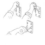 Hand Pulling Frankenstein Light Throw Switch Drawing Stock Photo