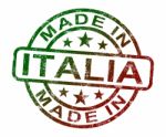 Made In Italia Stamp Stock Photo