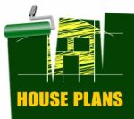 House Plans Represent Home Or Property Blueprints Stock Photo