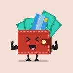 Strong Wallet Character Stock Photo