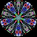 Kaleidoscope Of Skulls Stock Photo