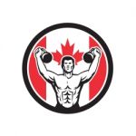 Canadian Physical Fitness Canada Flag Icon Stock Photo