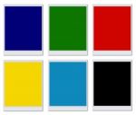 Multicolored Photo Frames Stock Photo