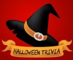 Halloween Trivia Indicates Trick Or Treat Horror Stock Photo