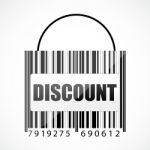 Barcode Discount Bag Stock Photo