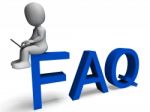 Faq Showing Frequently Asked Questions Stock Photo