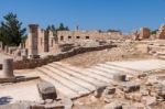 Ruin Of The Palaestra Building Near Kourion In Cyprus Stock Photo