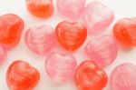 Red, Pink Heart Candies Stock Photo