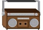 Wooden Radio Stock Photo