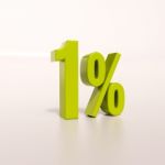 Percentage Sign, 1 Percent Stock Photo