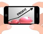 Profit Arrow Displays Sales And Earnings Projection Stock Photo