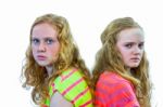 Two Angry Caucasian Teenage Girls Stock Photo