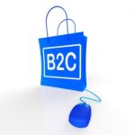 B2c Bag Shows Business To Customer Online Buying Stock Photo